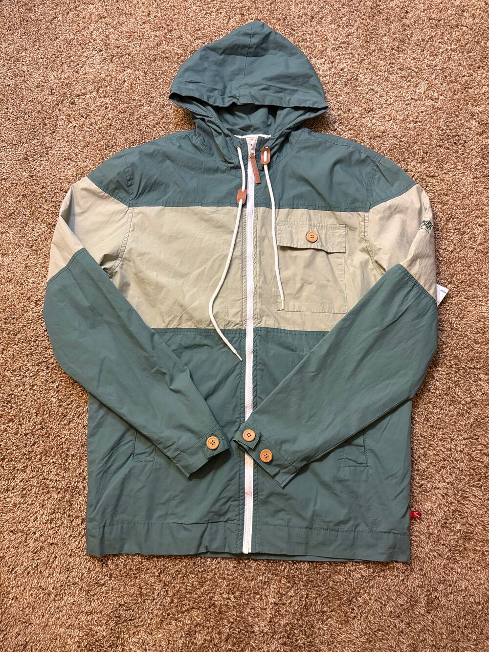 NWT Y2K Lost at Sea Lost Enterprise Mens Colorblock Jacket Size Large MSRP $82
